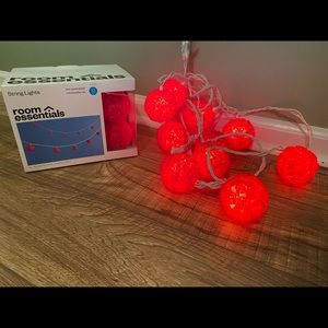 Room Essentials String Lights Pink Rosette 10 Ligh